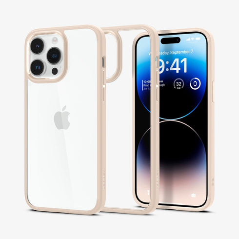 ACS04816 - iPhone 14 Pro Max Case Ultra Hybrid in crystal clear showing the back